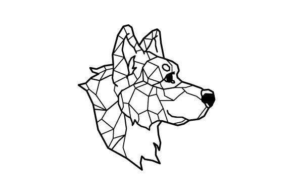 Download Polygon Dog Head Line Art - Dog head Collection
