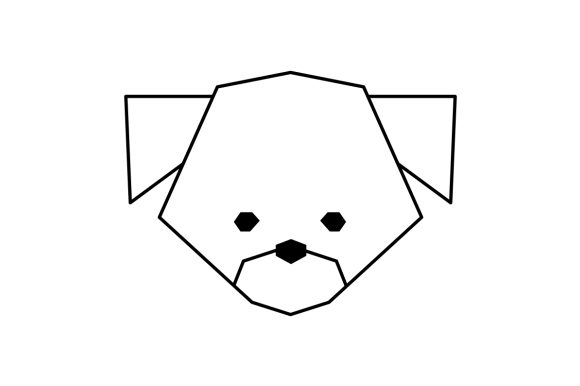 Download Polygon Dog Head Line Art - Dog head Collection