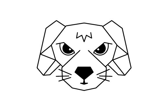 Download Polygon Dog Head Line Art - Dog head Collection