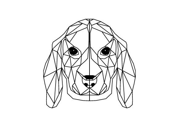 Download Polygon Dog Head Line Art - Dog head Collection