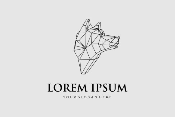 Download Geometric Dog Head Line Art - Dog head Collection