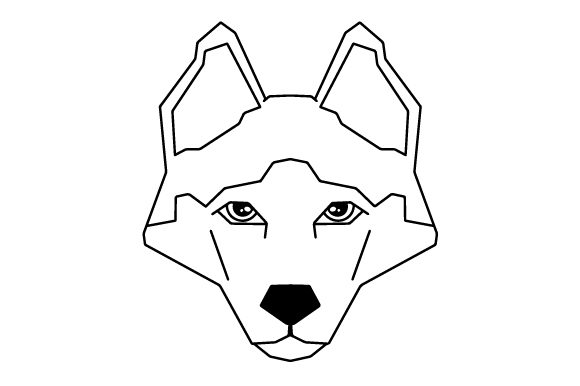 Download Polygon Dog Head Line Art - Dog head Collection