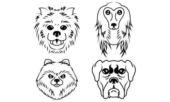 Download Dog Head Line Art Illustration - Dog head Collection