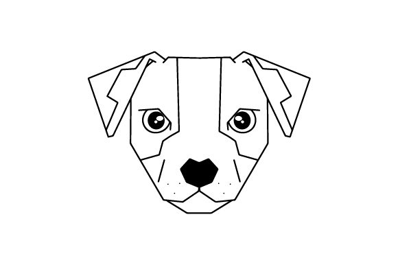 Download Polygon Dog Head Line Art - Dog head Collection