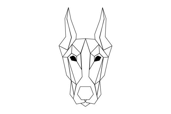 Download Polygon Dog Head Line Art - Dog head Collection