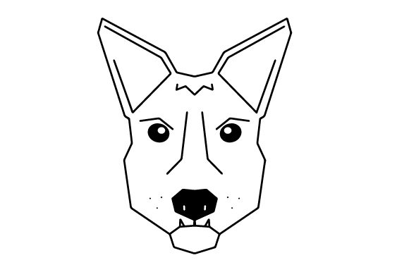 Download Polygon Dog Head Line Art - Dog head Collection