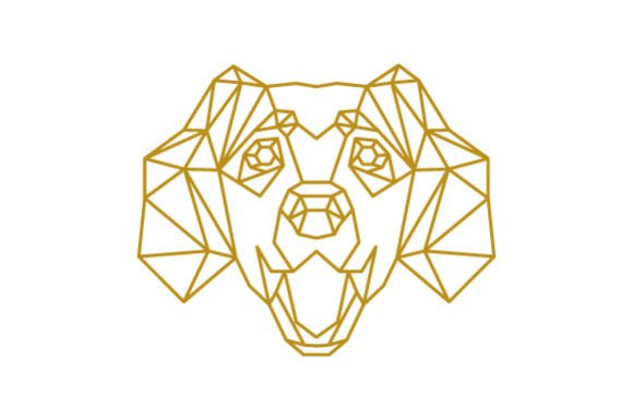 Download Polygon Dog Head Line Art - Dog head Collection