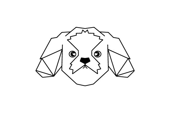 Download Polygon Dog Head Line Art - Dog head Collection