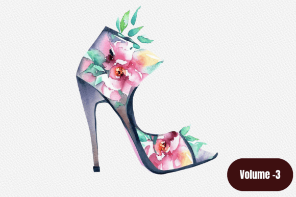 Download Floral High Heels Sublimation Watercolor - Premium Bundle