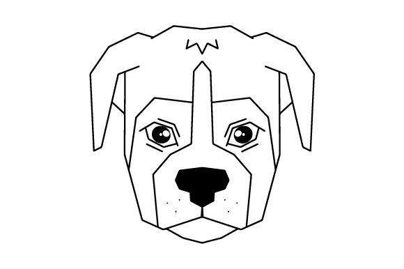 Download Polygon Dog Head Line Art - Dog head Collection