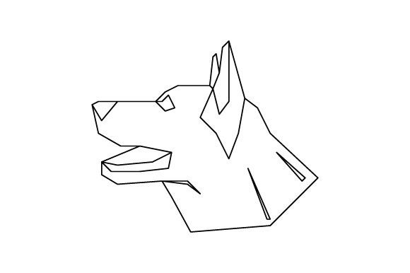 Download Polygon Dog Head Line Art - Dog head Collection