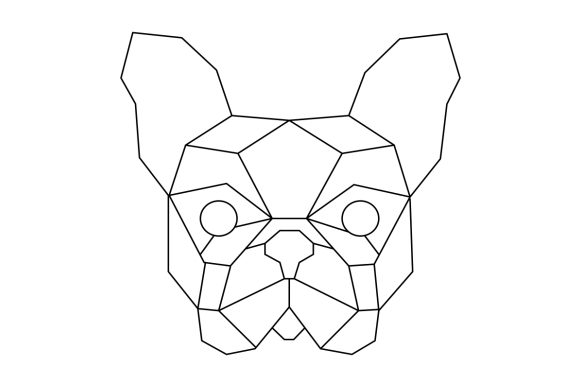 Download Polygon Dog Head Line Art - Dog head Collection